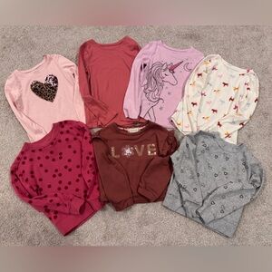 Girls Long Sleeve Tee & Crew Sweatshirt Lot